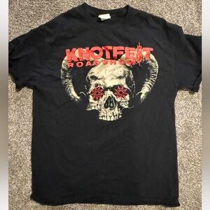 Black slipknot tour knot fest concert Roadshow 2019  band tee